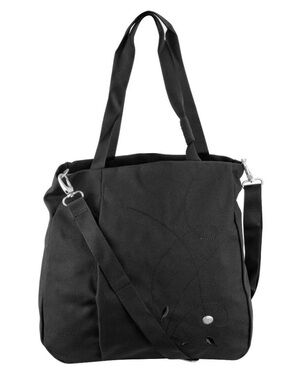 Haiku Journey Eco Shopper Tote Shoulder Bag Purse in Black
